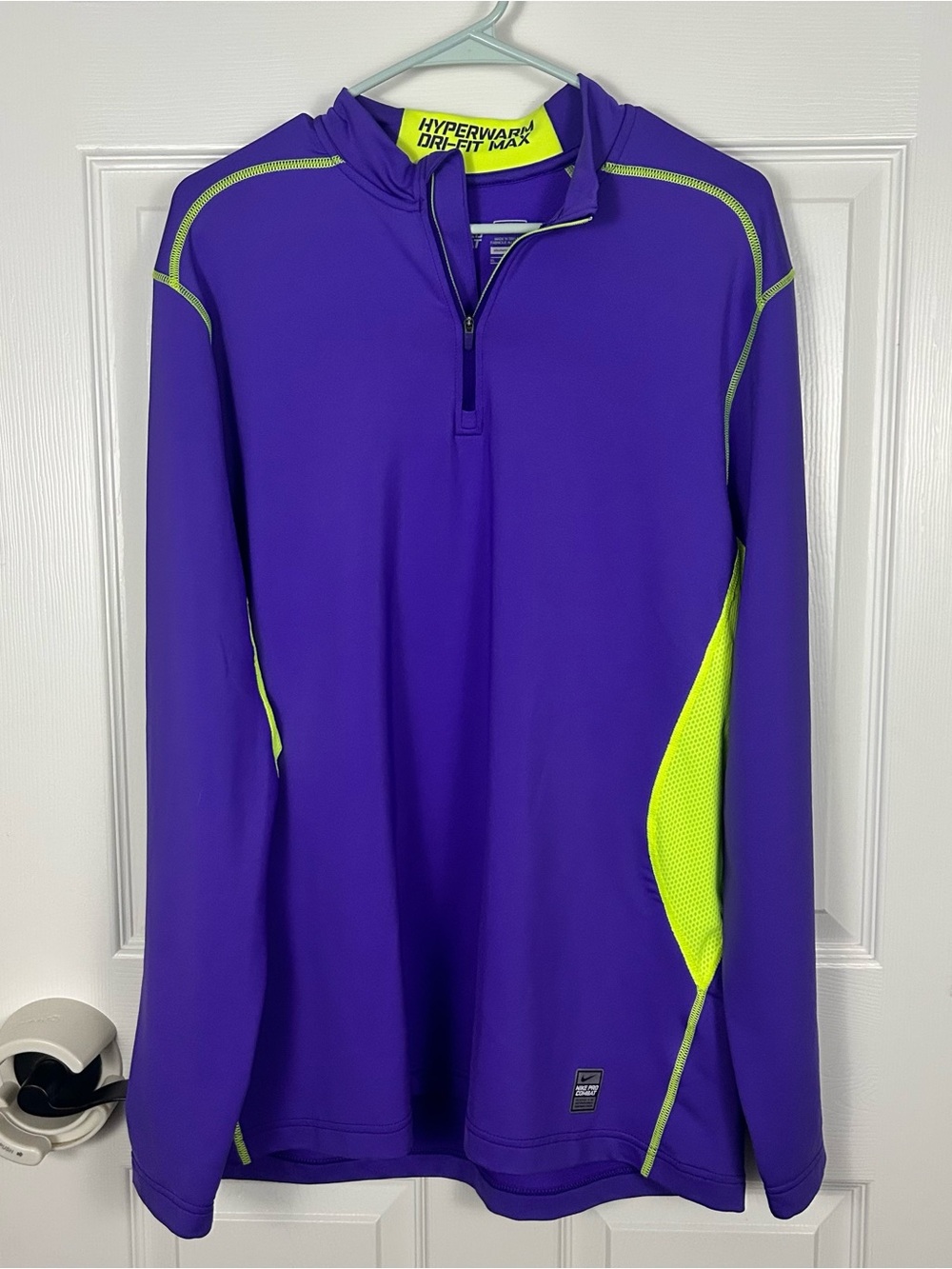Nike Pro Combat Hyperwarm Dri-Fit Max 1/4 Zip Pullover Size XL